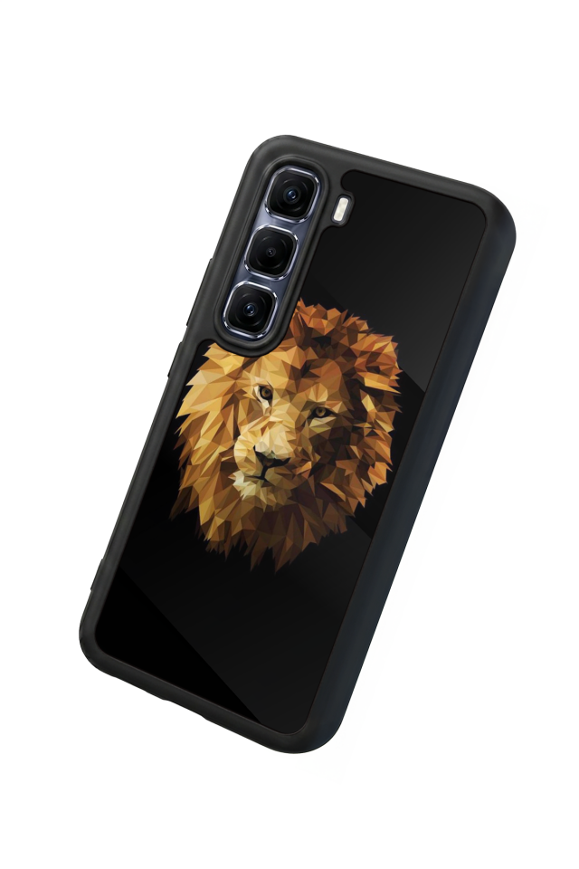 Infinix Hot 60 Pro Plus Uyumlu Aslan Tasarımlı Glossy Premium Kılıf