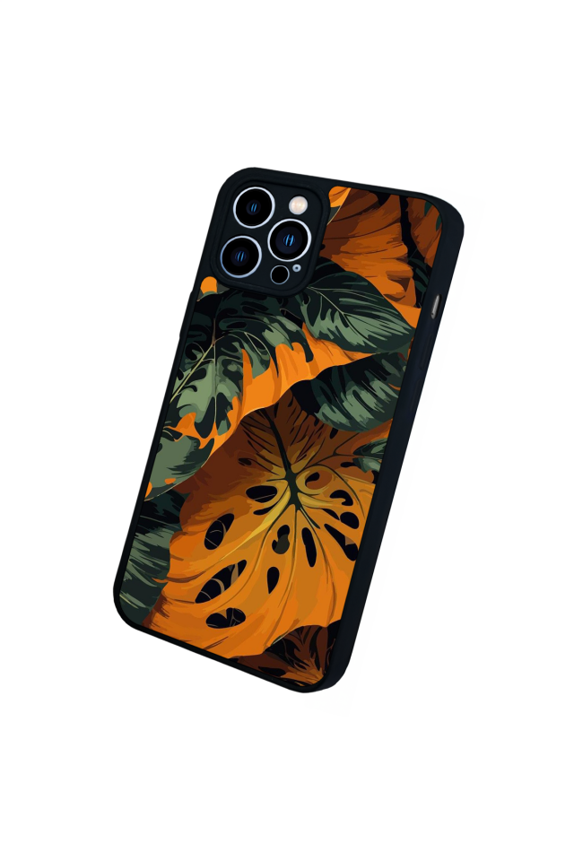 iPhone 13 Pro Max Uyumlu Botanik Tasarımlı Glossy Premium Kılıf