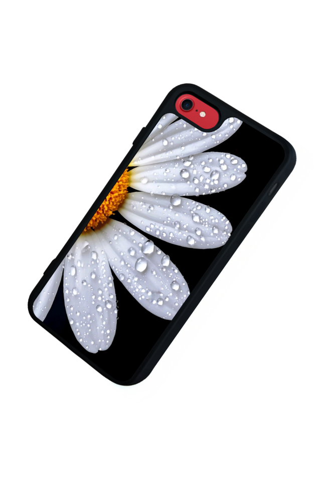 iPhone 8 Uyumlu Cicek Tasarımlı Glossy Premium Kılıf