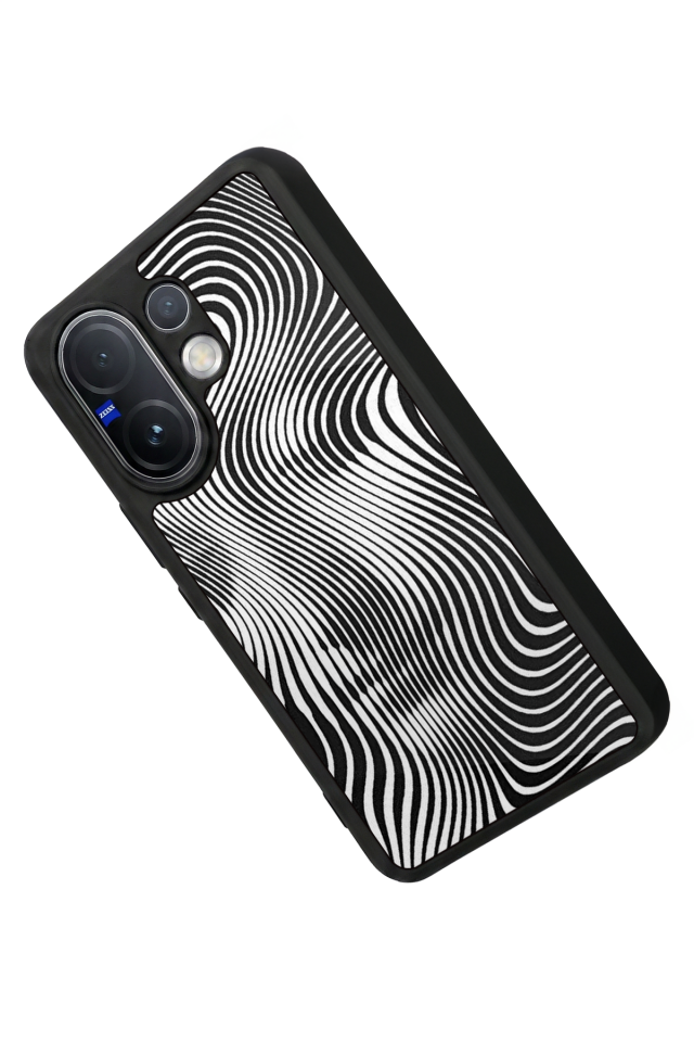 Vivo V60 Uyumlu Çizgi Sanatı Tasarımlı Glossy Premium Kılıf