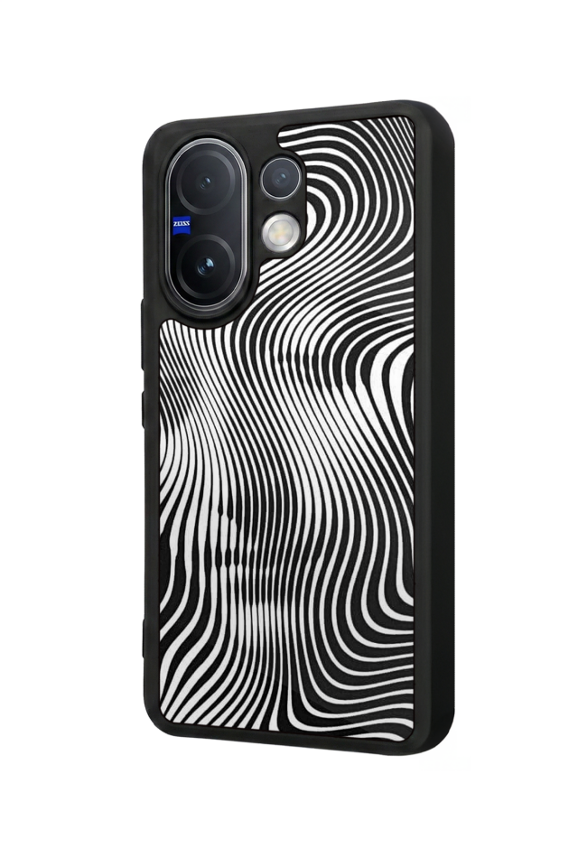 Vivo V60 Uyumlu Çizgi Sanatı Tasarımlı Glossy Premium Kılıf