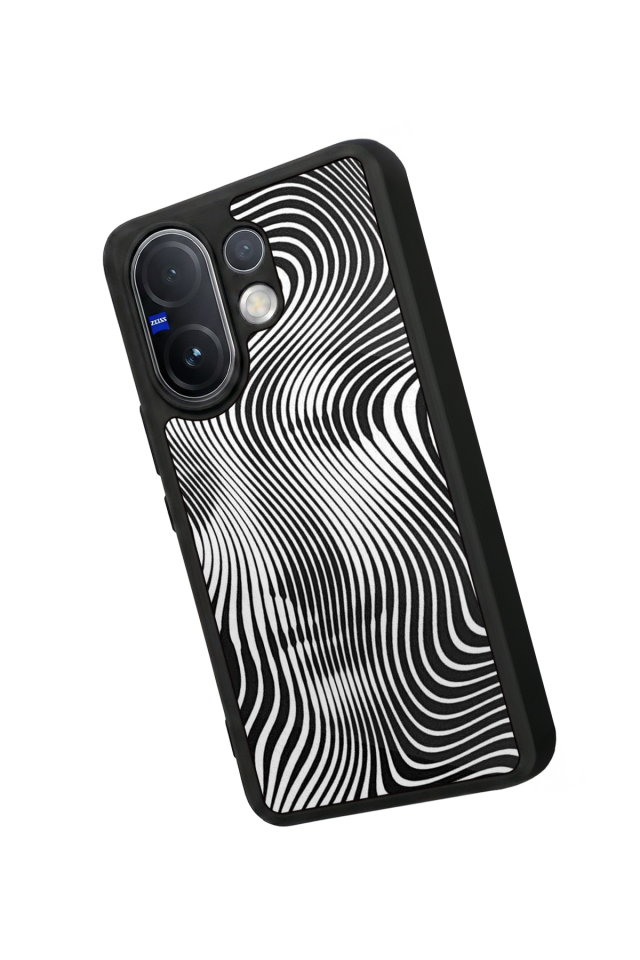 Vivo V60 Uyumlu Çizgi Sanatı Tasarımlı Glossy Premium Kılıf