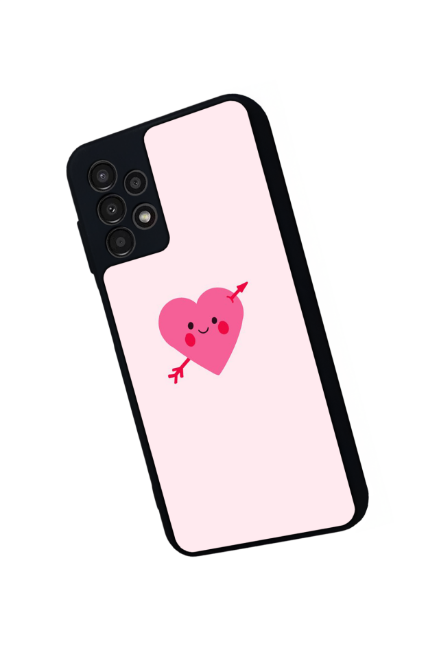 Samsung Galaxy A13 Uyumlu Kalp Love Tasarımlı Glossy Premium Kılıf