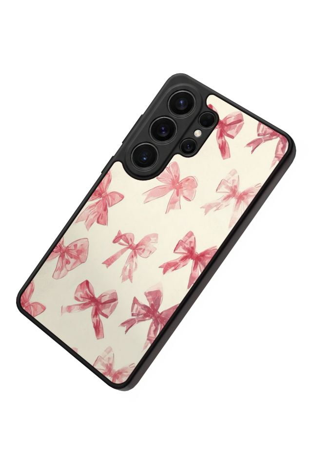 Samsung Galaxy S26 Ultra Uyumlu Kurdele Tasarımlı Glossy Premium Kılıf