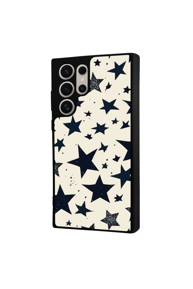Samsung Galaxy S22 Ultra Uyumlu Retro Yildizlar Tasarımlı Glossy Premium Kılıf