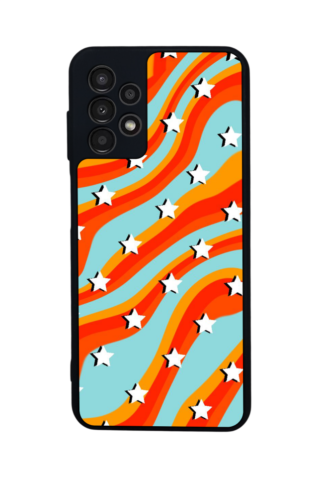 Samsung Galaxy A23 Uyumlu Retro Yildizlar Tasarımlı Glossy Premium Kılıf