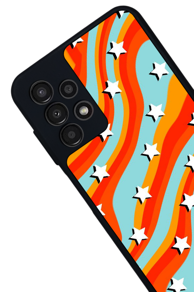 Samsung Galaxy A23 Uyumlu Retro Yildizlar Tasarımlı Glossy Premium Kılıf