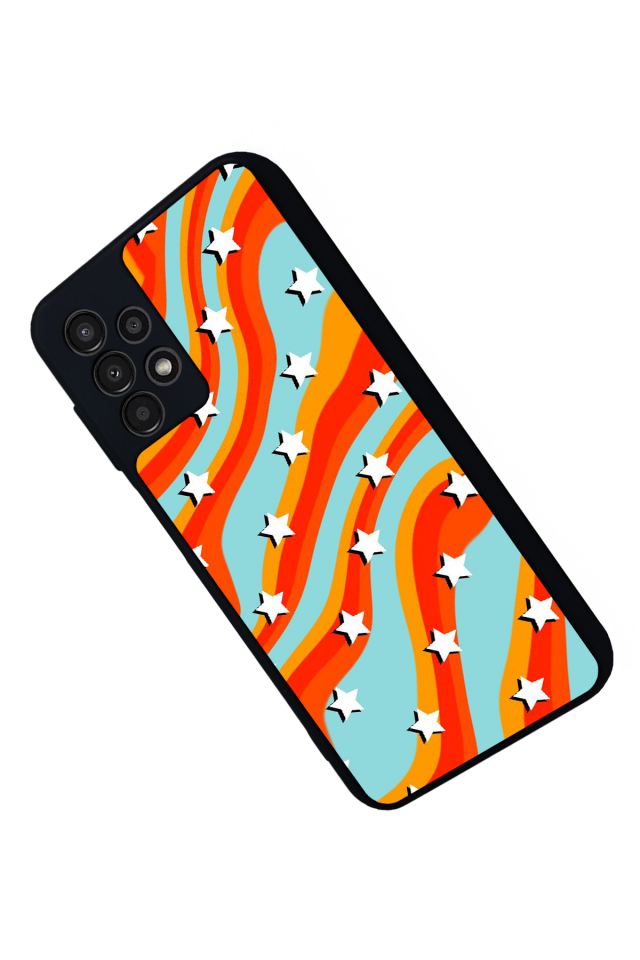 Samsung Galaxy A23 Uyumlu Retro Yildizlar Tasarımlı Glossy Premium Kılıf