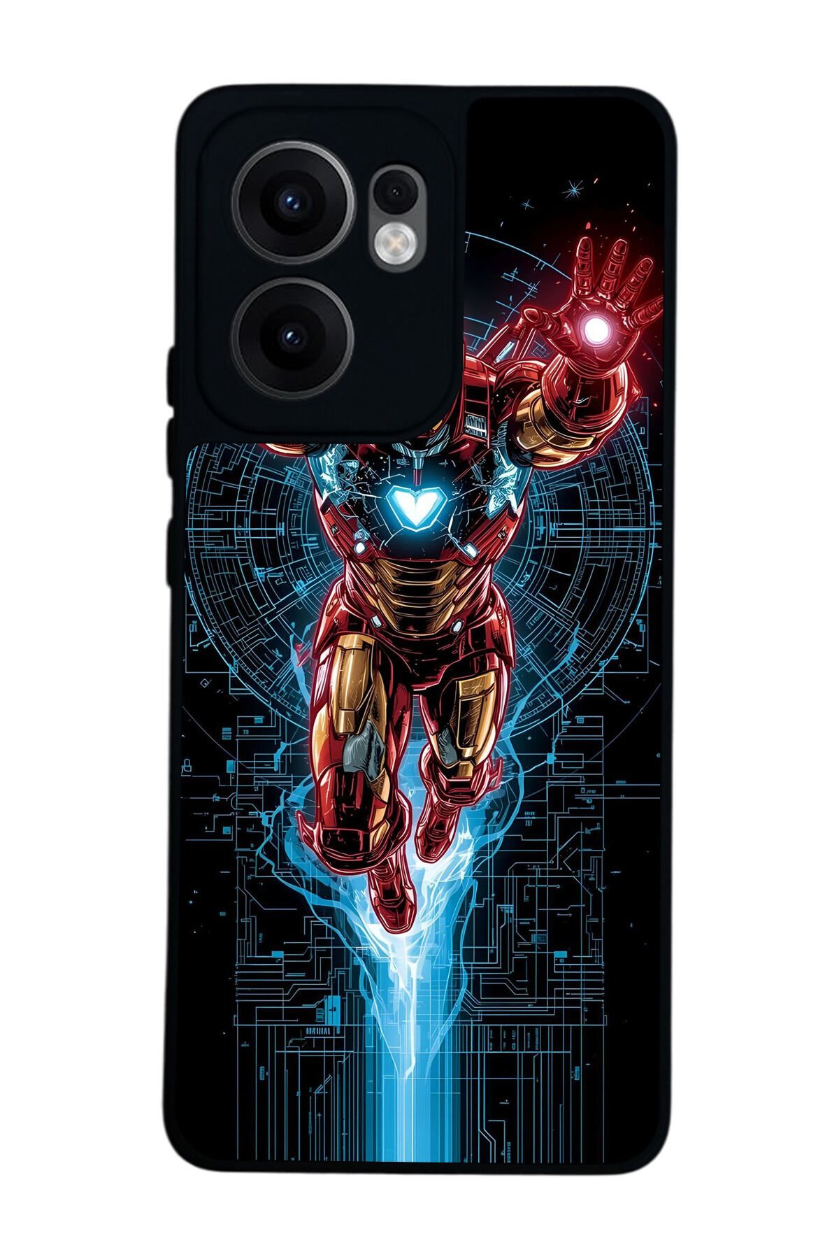 Oppo Reno 13F Uyumlu Iron Man ( Demir Adam ) Tasarımlı Glossy Premium Kılıf