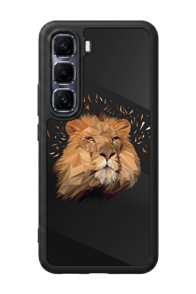 Infinix Hot 60 Pro Plus Uyumlu Aslan Tasarımlı Glossy Premium Kılıf