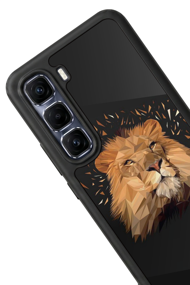 Infinix Hot 60 Pro Plus Uyumlu Aslan Tasarımlı Glossy Premium Kılıf