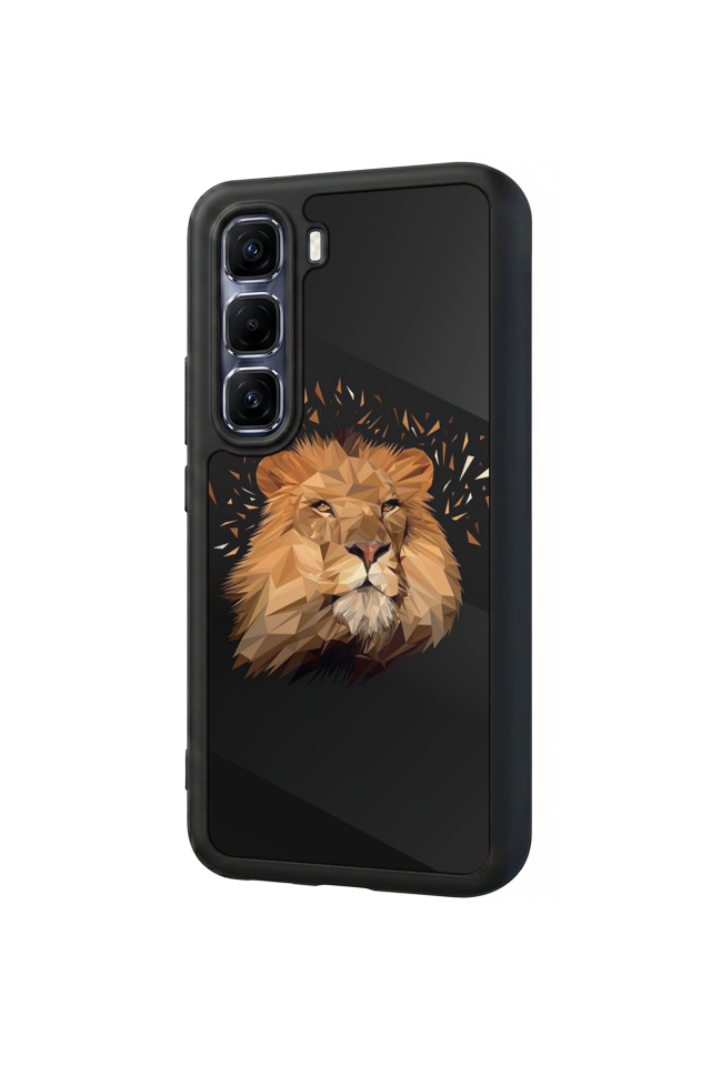 Infinix Hot 60 Pro Plus Uyumlu Aslan Tasarımlı Glossy Premium Kılıf