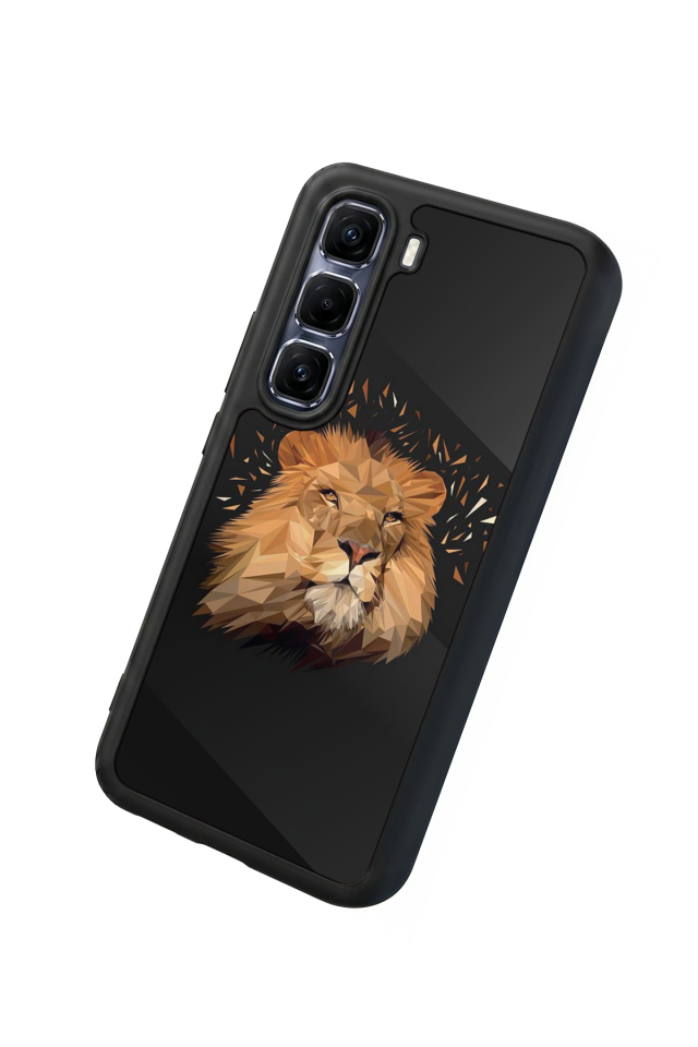 Infinix Hot 60 Pro Plus Uyumlu Aslan Tasarımlı Glossy Premium Kılıf