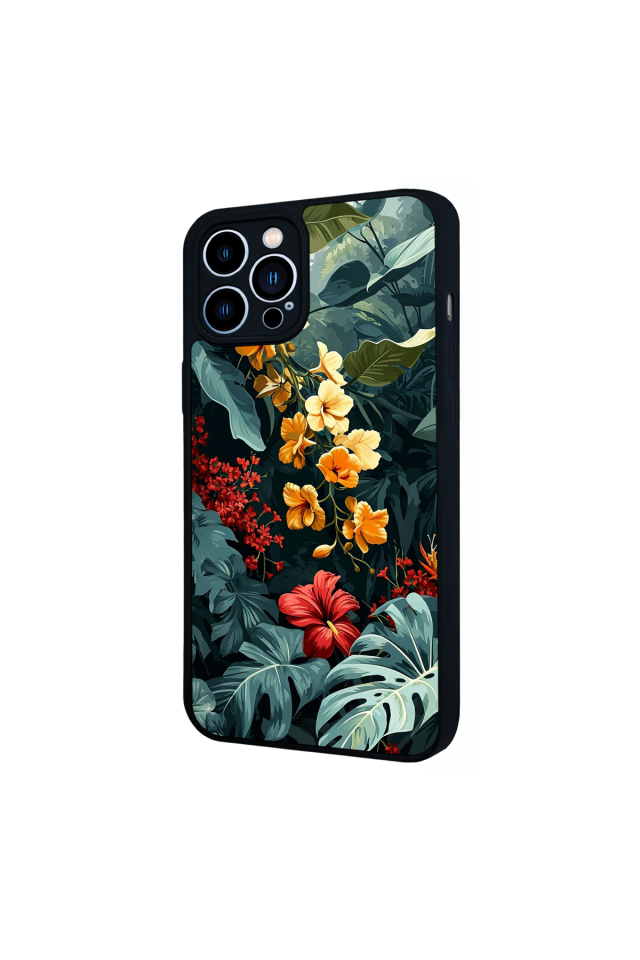 iPhone 13 Pro Max Uyumlu Botanik Tasarımlı Glossy Premium Kılıf