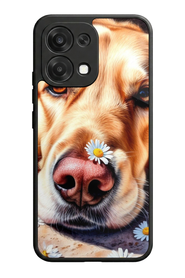 Oppo A6 Pro Uyumlu Golden Kopek Tasarımlı Glossy Premium Kılıf