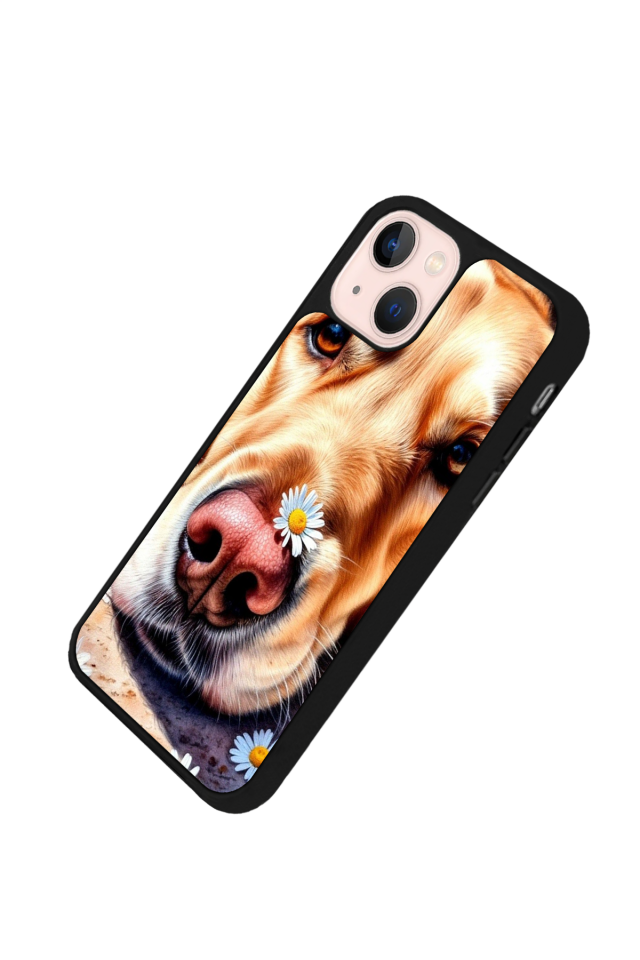 iPhone 13 Mini Uyumlu Golden Kopek Tasarımlı Glossy Premium Kılıf