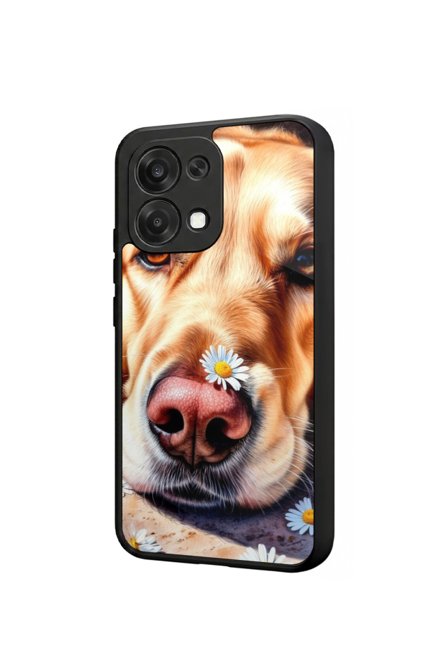 Oppo A6 Pro Uyumlu Golden Kopek Tasarımlı Glossy Premium Kılıf
