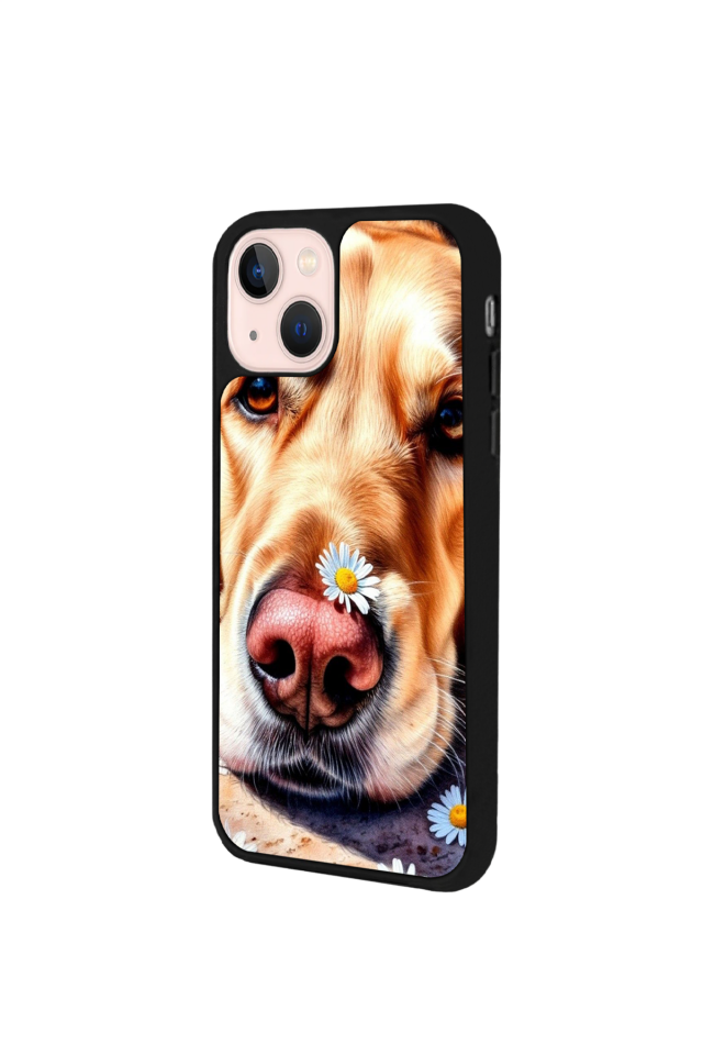 iPhone 13 Mini Uyumlu Golden Kopek Tasarımlı Glossy Premium Kılıf