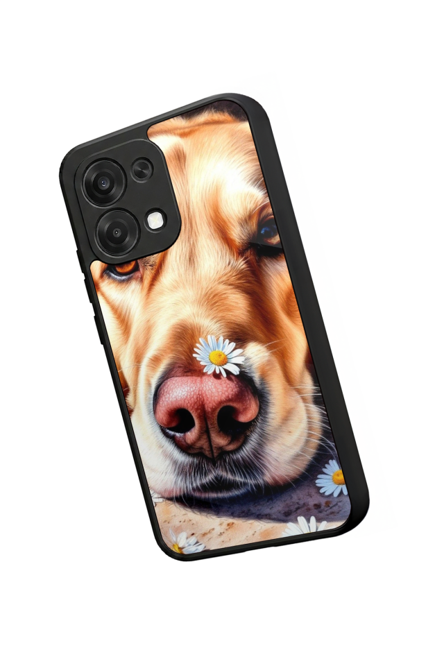 Oppo A6 Pro Uyumlu Golden Kopek Tasarımlı Glossy Premium Kılıf