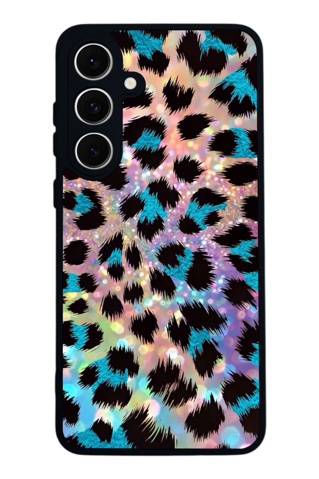 Samsung Galaxy A16 Uyumlu Hologram Leopar Tasarımlı Glossy Premium Kılıf