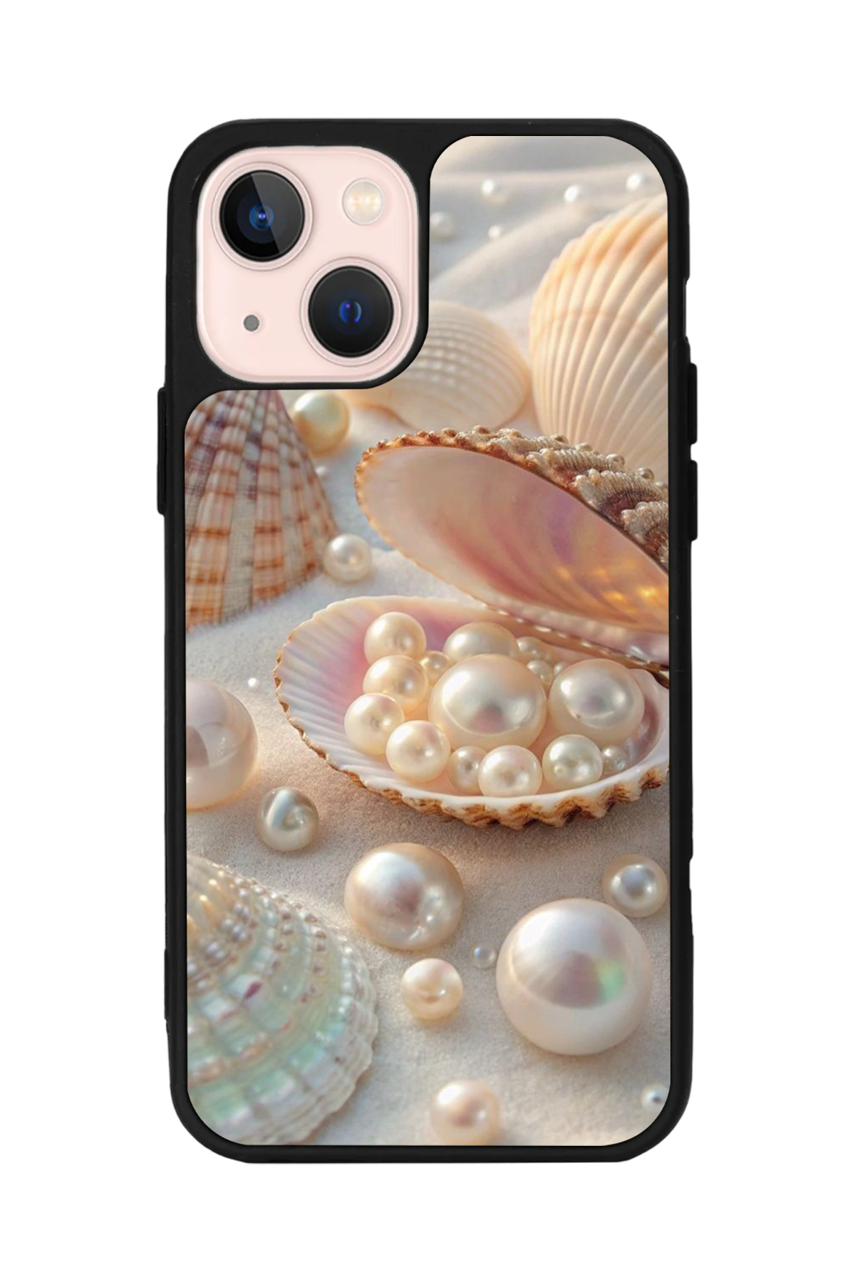 iPhone 13/14 Uyumlu  İnci Tasarımlı Glossy Premium Kılıf