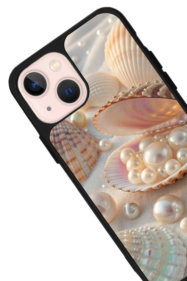 iPhone 13/14 Uyumlu  İnci Tasarımlı Glossy Premium Kılıf