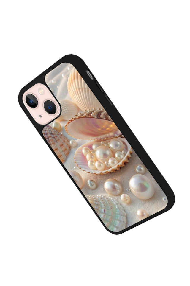 iPhone 13/14 Uyumlu  İnci Tasarımlı Glossy Premium Kılıf