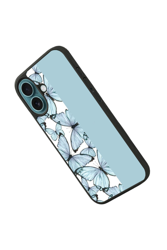 iPhone 16 Plus Uyumlu Kelebek Tasarımlı Glossy Premium Kılıf