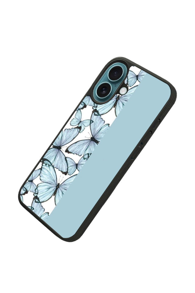 iPhone 16 Plus Uyumlu Kelebek Tasarımlı Glossy Premium Kılıf