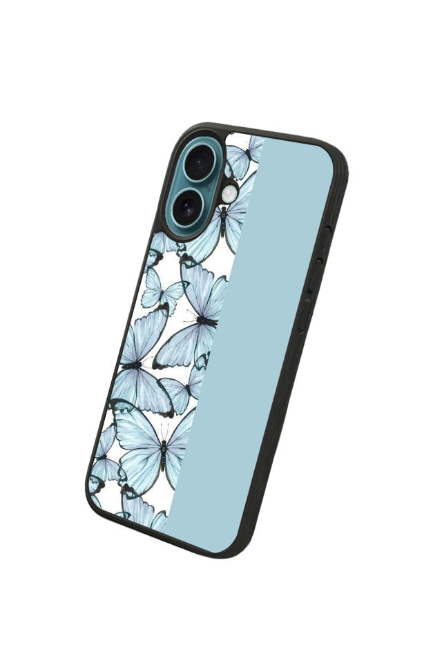 iPhone 16 Plus Uyumlu Kelebek Tasarımlı Glossy Premium Kılıf