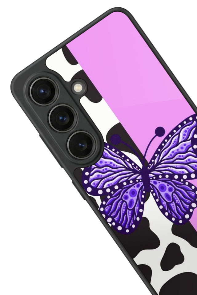 Samsung Galaxy S26 Uyumlu Kelebek Tasarımlı Glossy Premium Kılıf