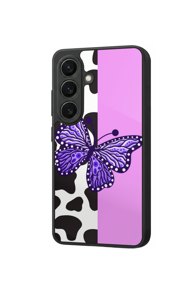 Samsung Galaxy S26 Uyumlu Kelebek Tasarımlı Glossy Premium Kılıf