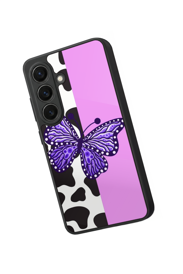 Samsung Galaxy S26 Uyumlu Kelebek Tasarımlı Glossy Premium Kılıf