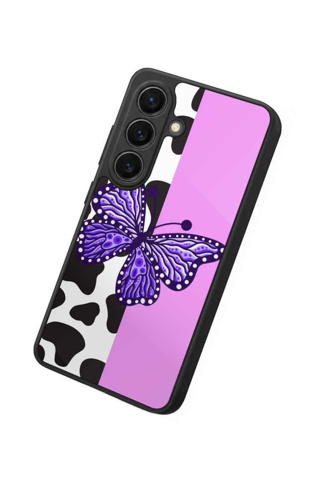 Samsung Galaxy S26 Uyumlu Kelebek Tasarımlı Glossy Premium Kılıf