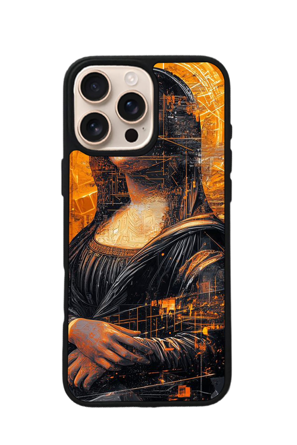 iPhone 16 Pro Max Uyumlu Monalisa Tasarımlı Glossy Premium Kılıf