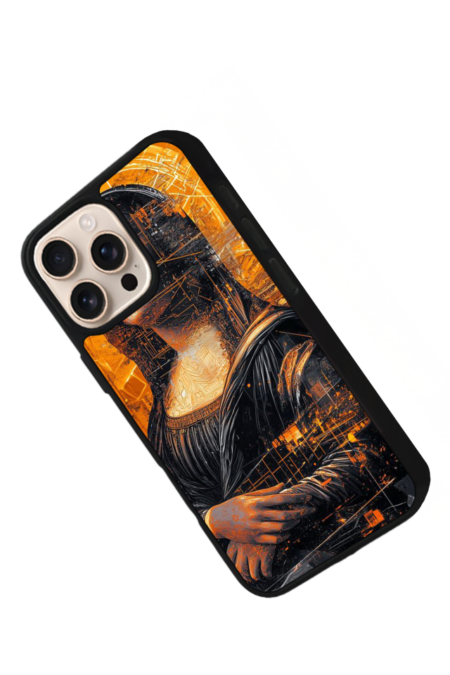 iPhone 16 Pro Max Uyumlu Monalisa Tasarımlı Glossy Premium Kılıf