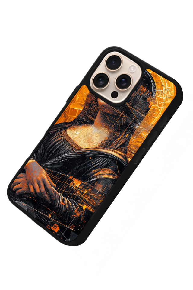 iPhone 16 Pro Max Uyumlu Monalisa Tasarımlı Glossy Premium Kılıf