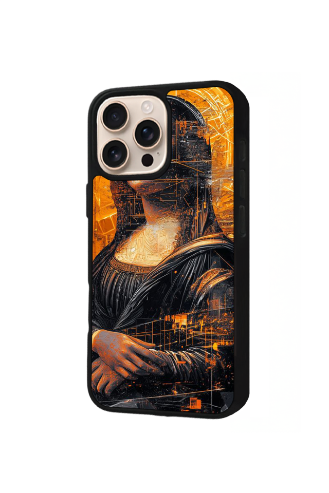 iPhone 16 Pro Max Uyumlu Monalisa Tasarımlı Glossy Premium Kılıf