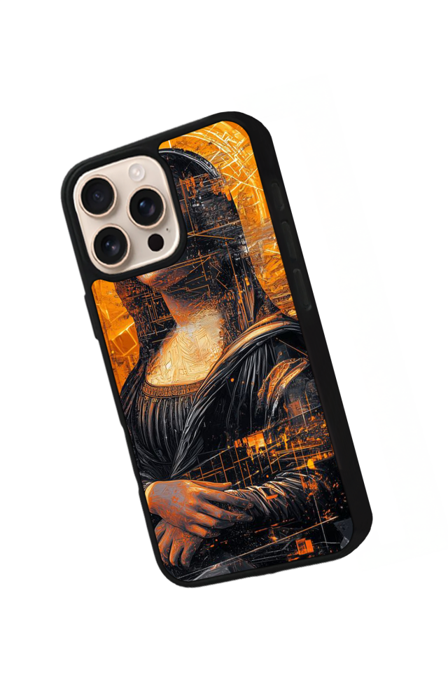 iPhone 16 Pro Max Uyumlu Monalisa Tasarımlı Glossy Premium Kılıf