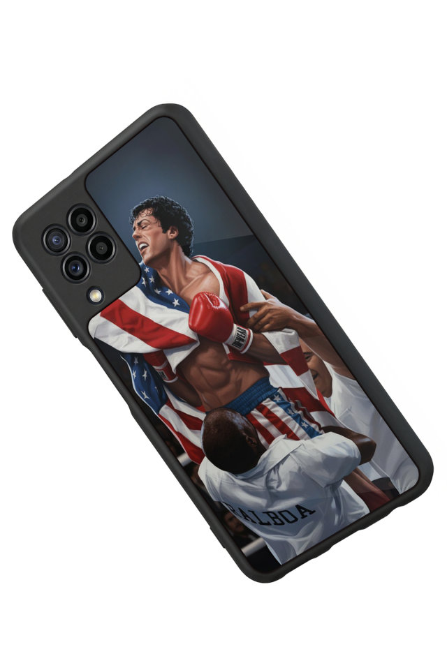 Samsung Galaxy M32 Uyumlu Rocky Tasarımlı Glossy Premium Kılıf