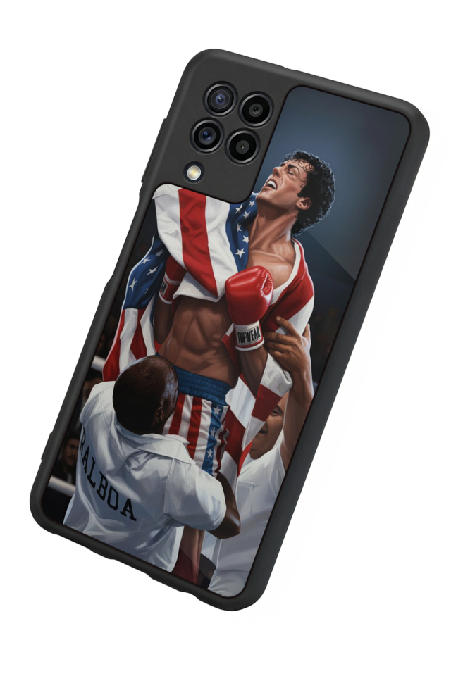 Samsung Galaxy M32 Uyumlu Rocky Tasarımlı Glossy Premium Kılıf