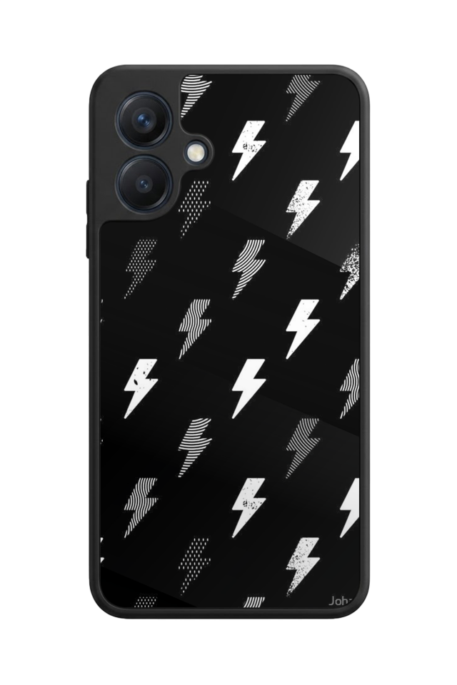 Samsung Galaxy A07 Uyumlu Simsek Tasarımlı Glossy Premium Kılıf