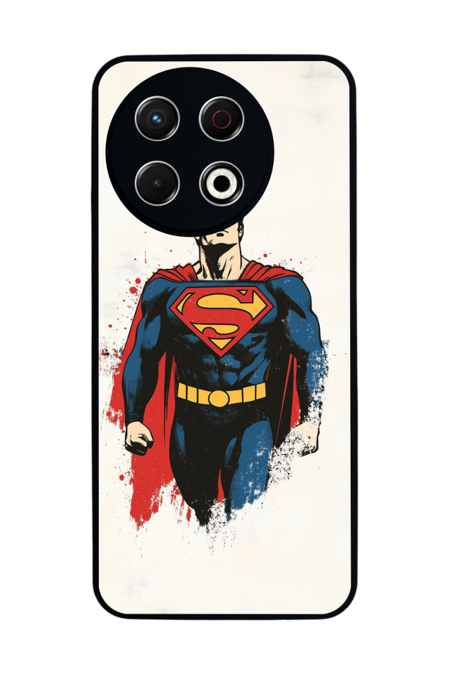 Tecno Spark 30 Pro Uyumlu Superman Tasarımlı Glossy Premium Kılıf