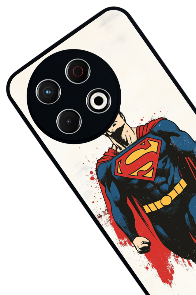 Tecno Spark 30 Pro Uyumlu Superman Tasarımlı Glossy Premium Kılıf