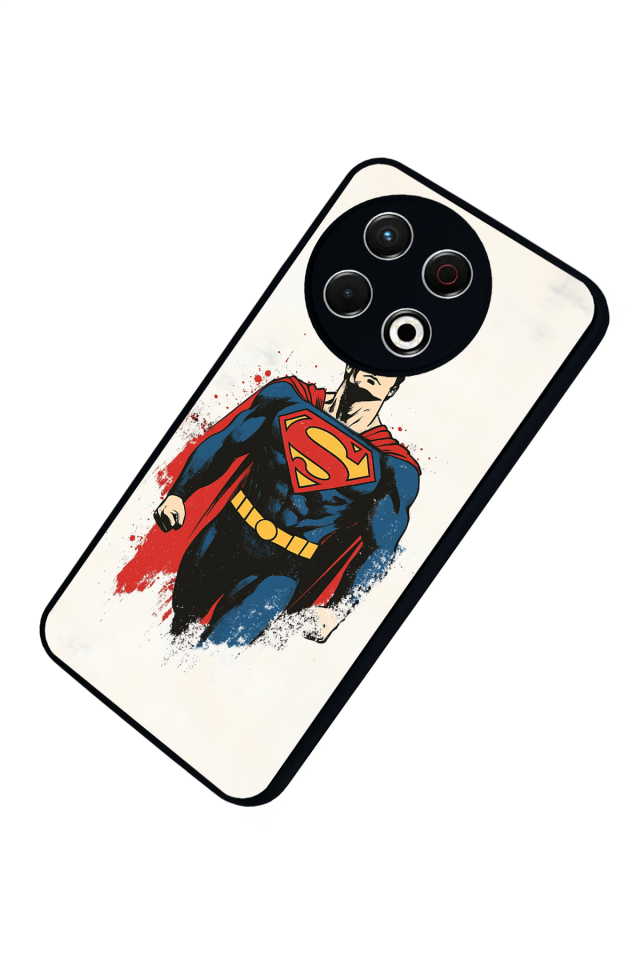 Tecno Spark 30 Pro Uyumlu Superman Tasarımlı Glossy Premium Kılıf