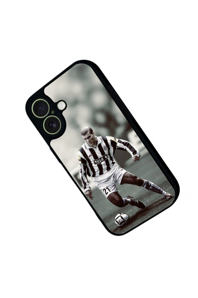 iPhone 17 Uyumlu Zidane Tasarımlı Glossy Premium Kılıf