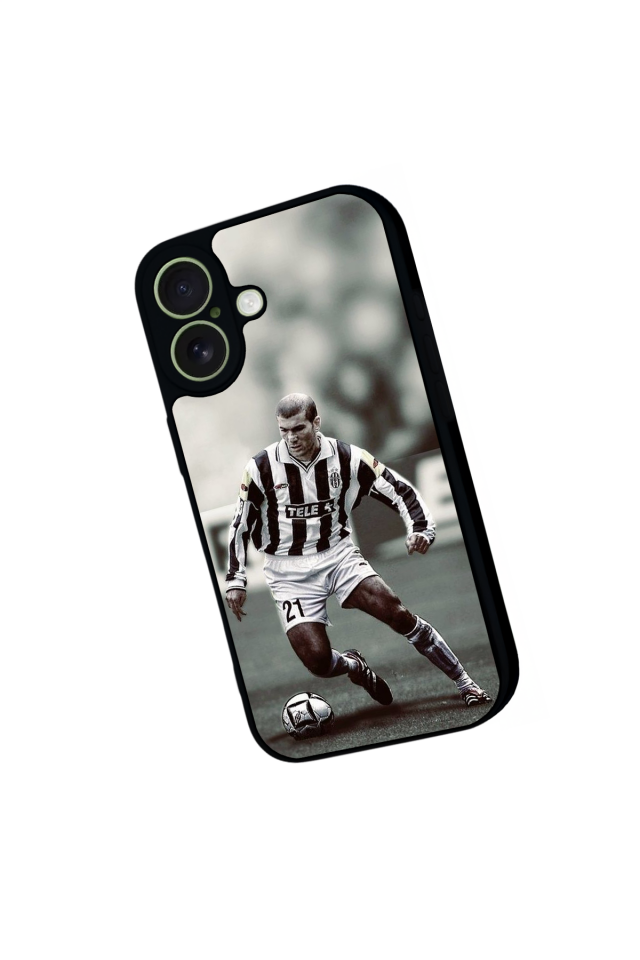 iPhone 17 Uyumlu Zidane Tasarımlı Glossy Premium Kılıf