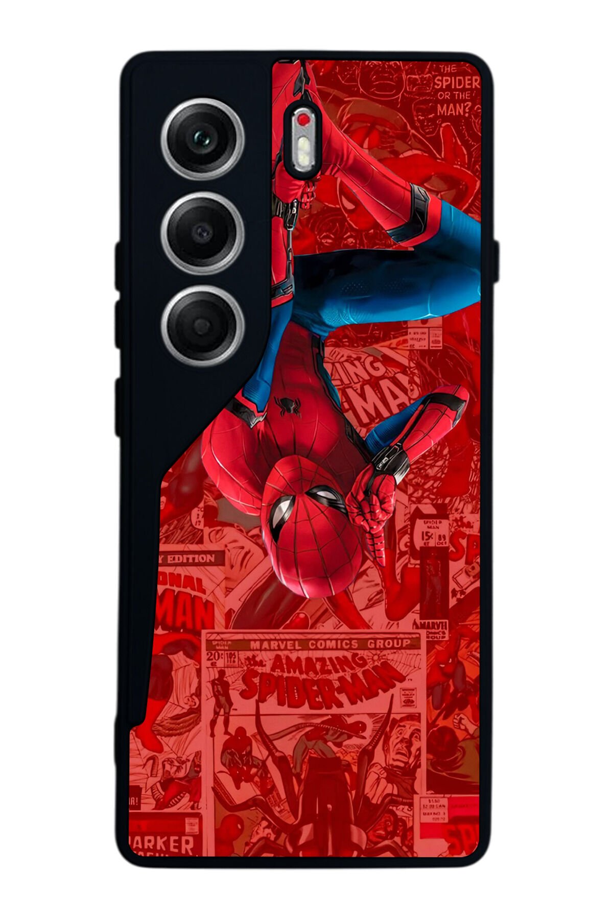 Tecno Camon 40 Uyumlu Spider Man ( Örümcek Adam ) Tasarımlı Glossy Premium Kılıf