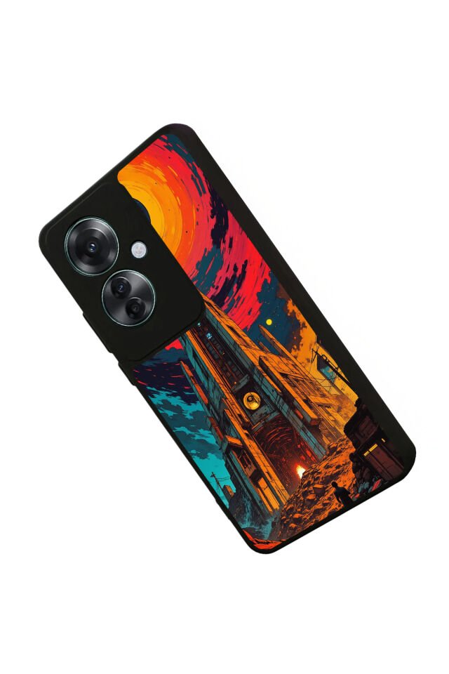 Oppo Reno 11F Uyumlu Abstract Tasarımlı Glossy Premium Kılıf