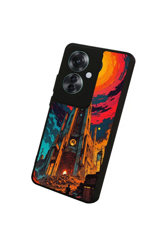 Oppo Reno 11F Uyumlu Abstract Tasarımlı Glossy Premium Kılıf